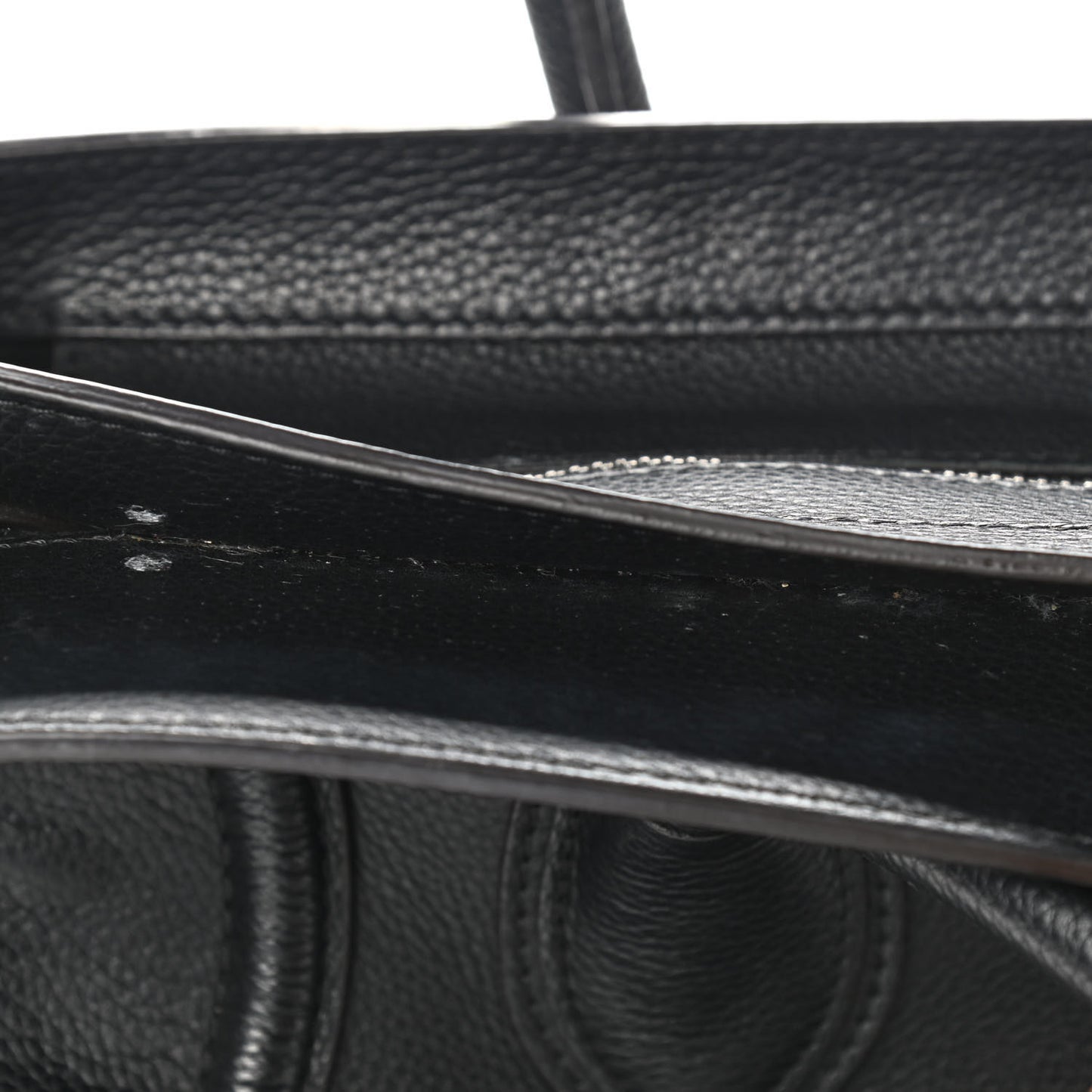 Drummed Calfskin Mini Luggage Black