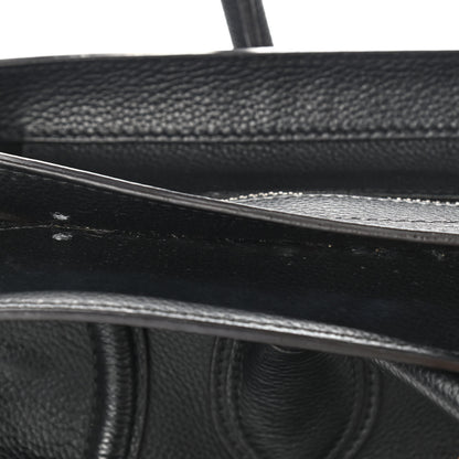 Celine Drummed Calfskin Mini Luggage Black 14 of 14