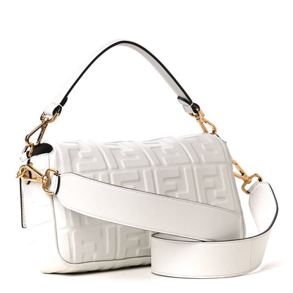 Fendi Nappa FF 1974 Embossed Baguette White 2 of 4