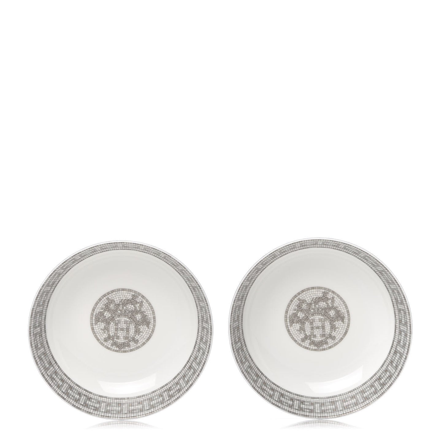 Porcelain Mosaique Au 24 Platine Cereal Bowl Set of 2
