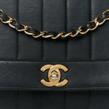 Chanel Lambskin Vertical Quilted Small Single Flap Black 8 of 15