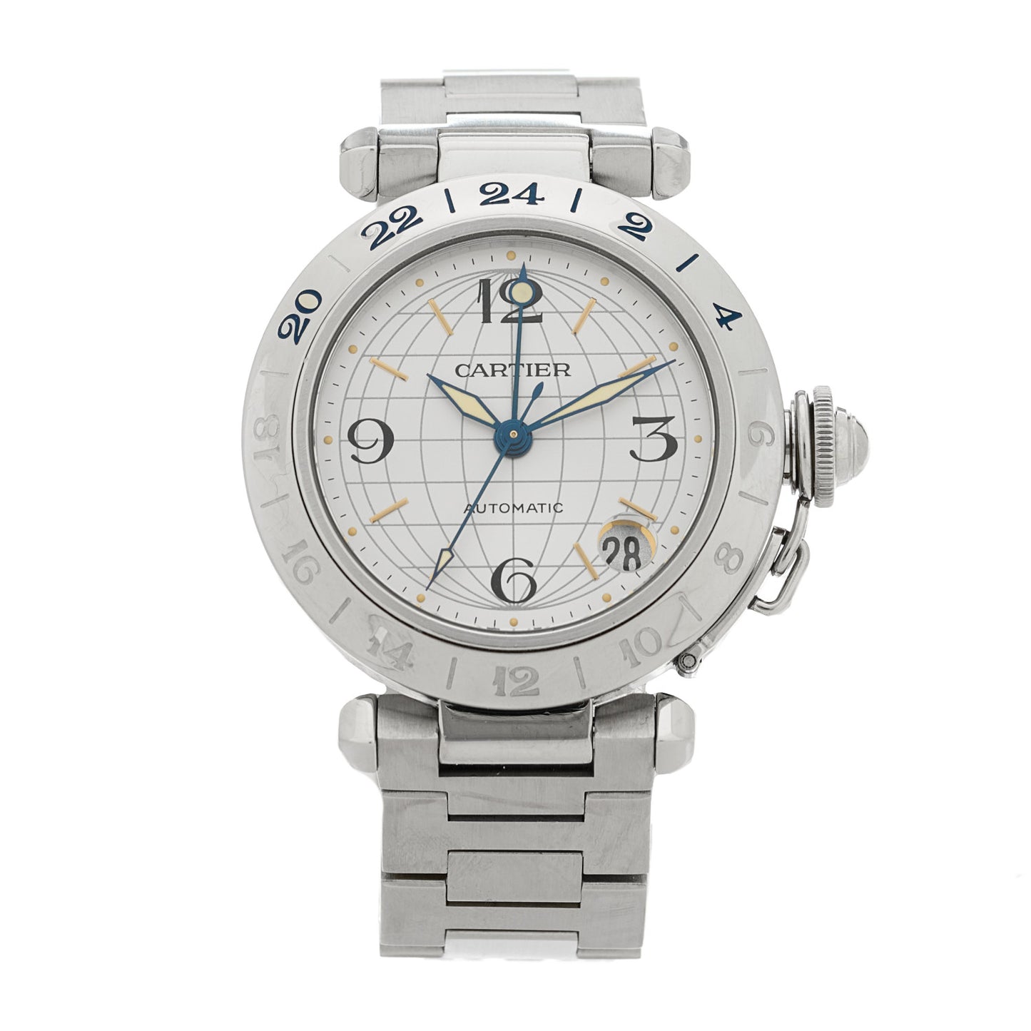Stainless Steel 35mm Pasha GMT Automatic Watch