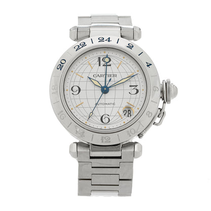 Cartier Stainless Steel 35mm Pasha GMT Automatic Watch 1 of 5