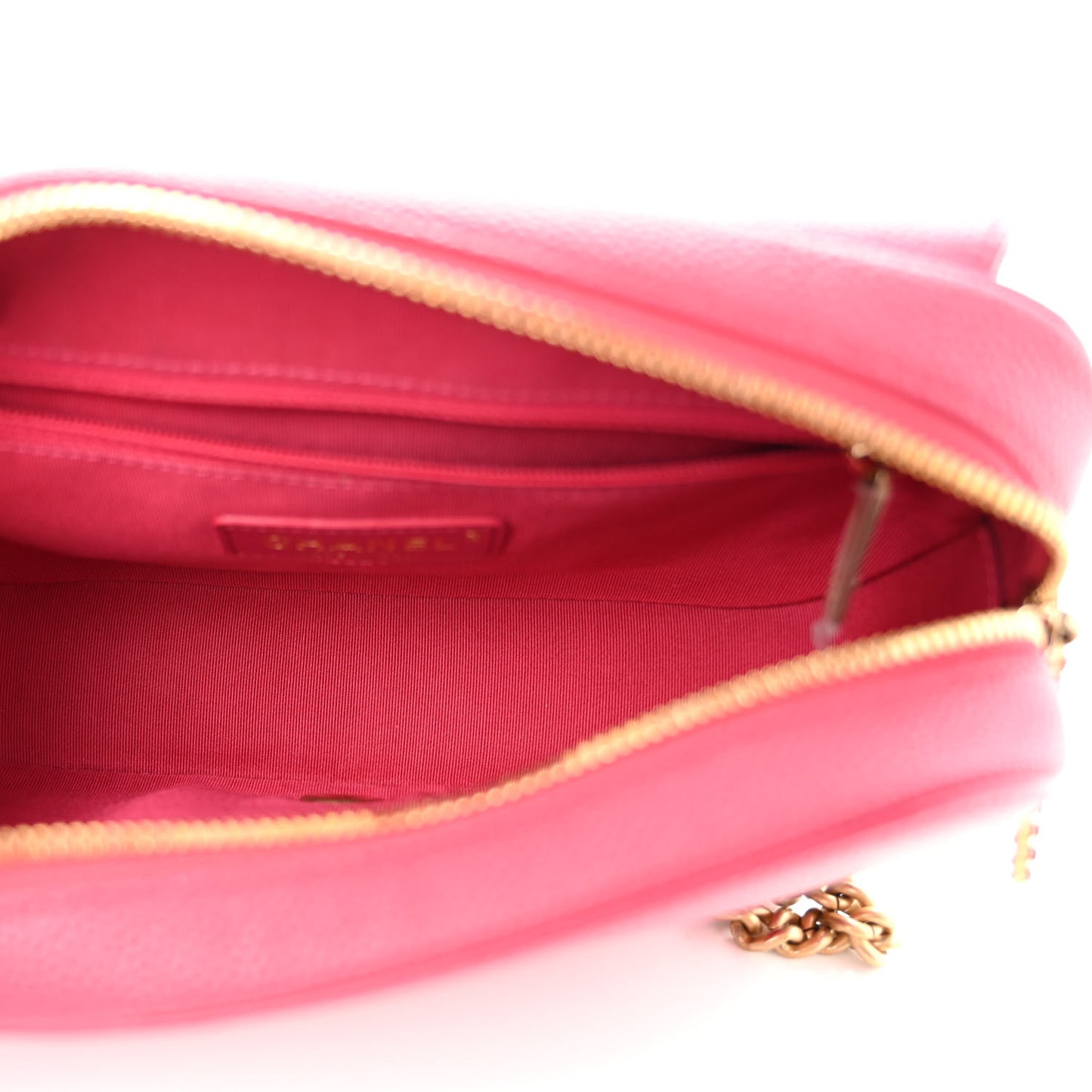 Caviar Diamond Stitched CC Medium Flap Bag Dark Pink
