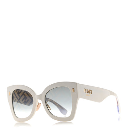 Fendi Acetate FF Sunglasses FF 0434/G/S White Gold 1 of 8
