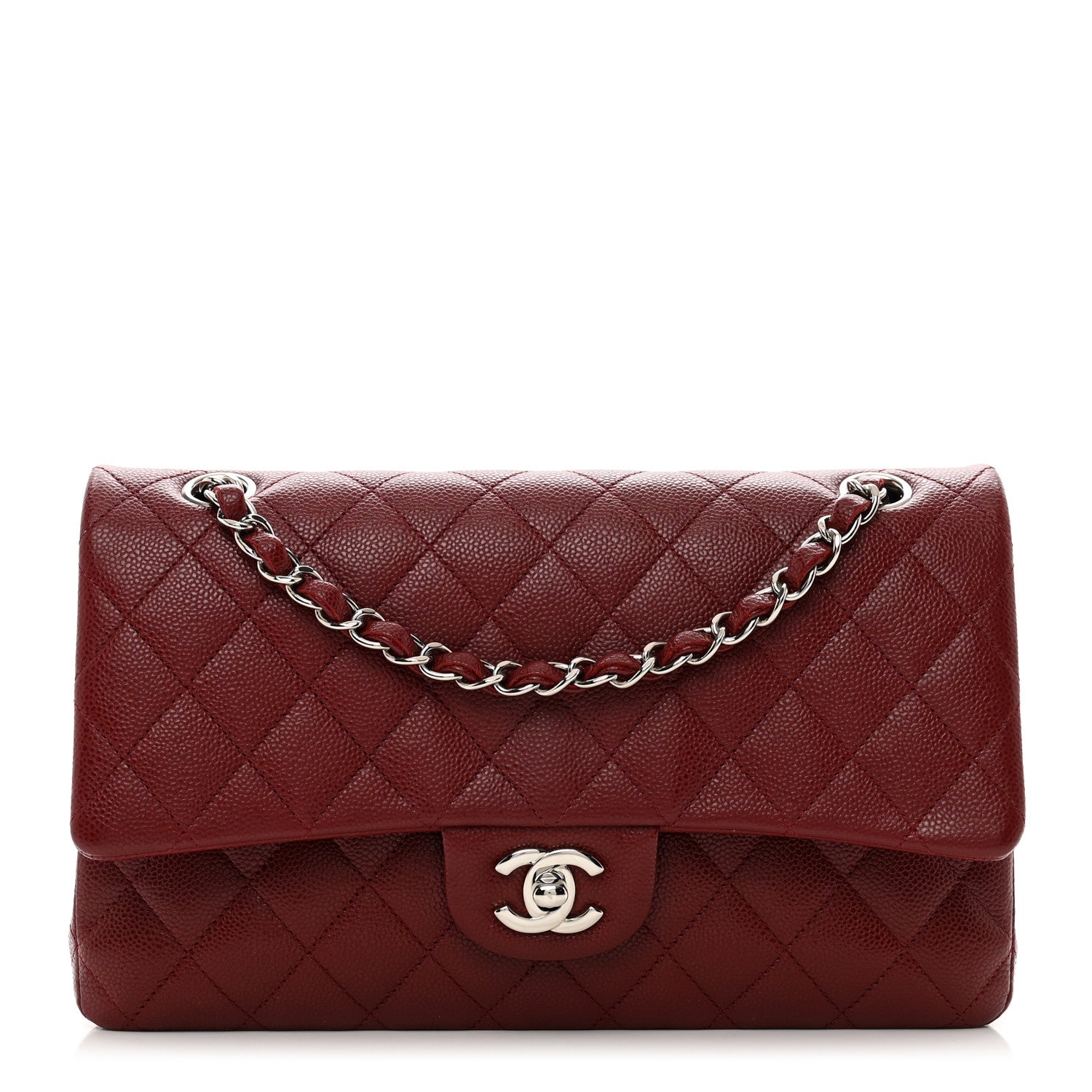 Chanel Caviar Quilted Medium Double Flap Burgundy 1 of 10