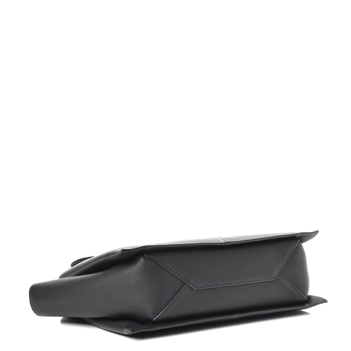 Baby Grained Calfskin Tri-Fold Bag Black