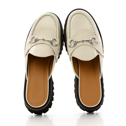 Gucci Cordovan Lux Horsebit Platform Mules 39 Mystic White 2 of 12