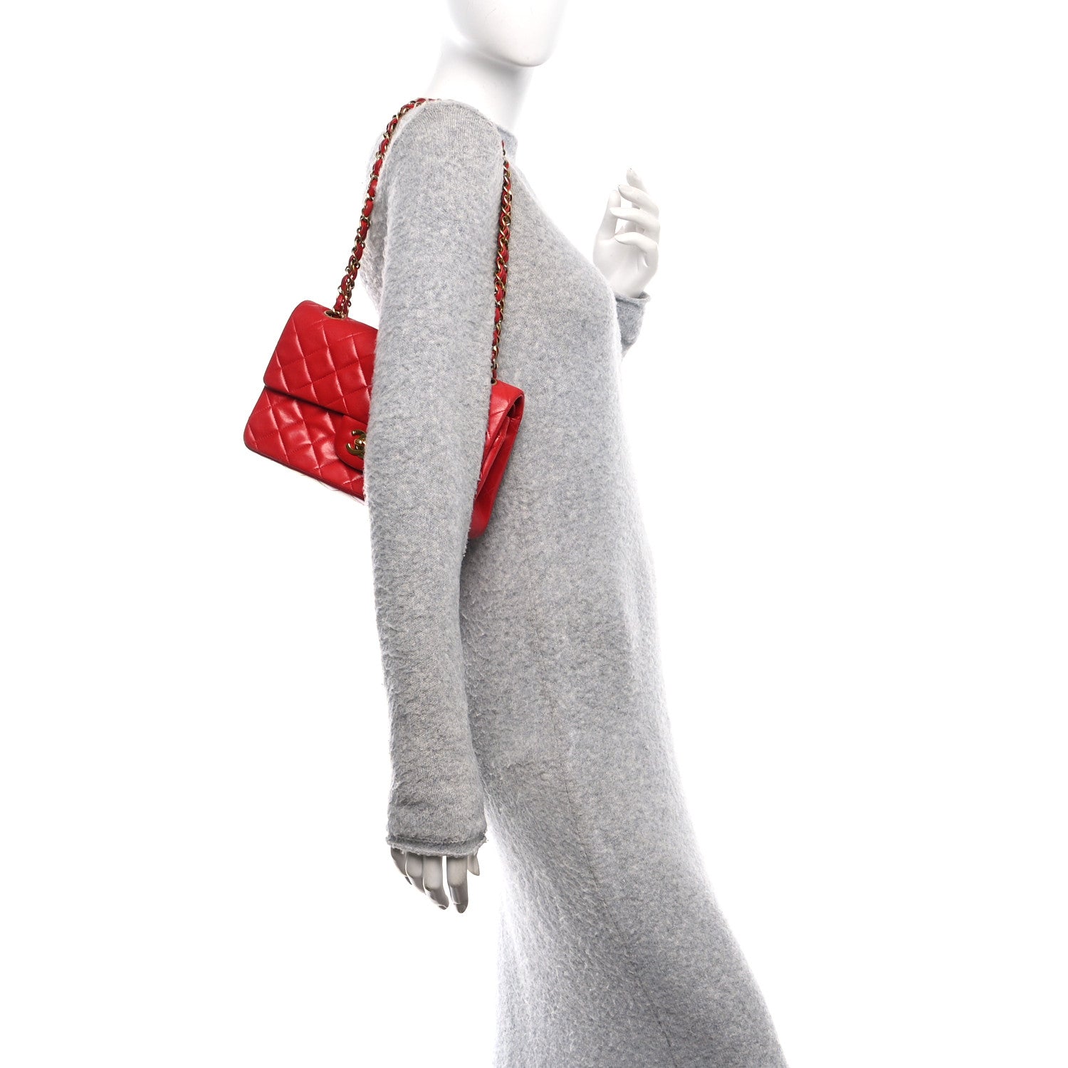 Chanel Lambskin Quilted Small Double Flap Red 2 of 14