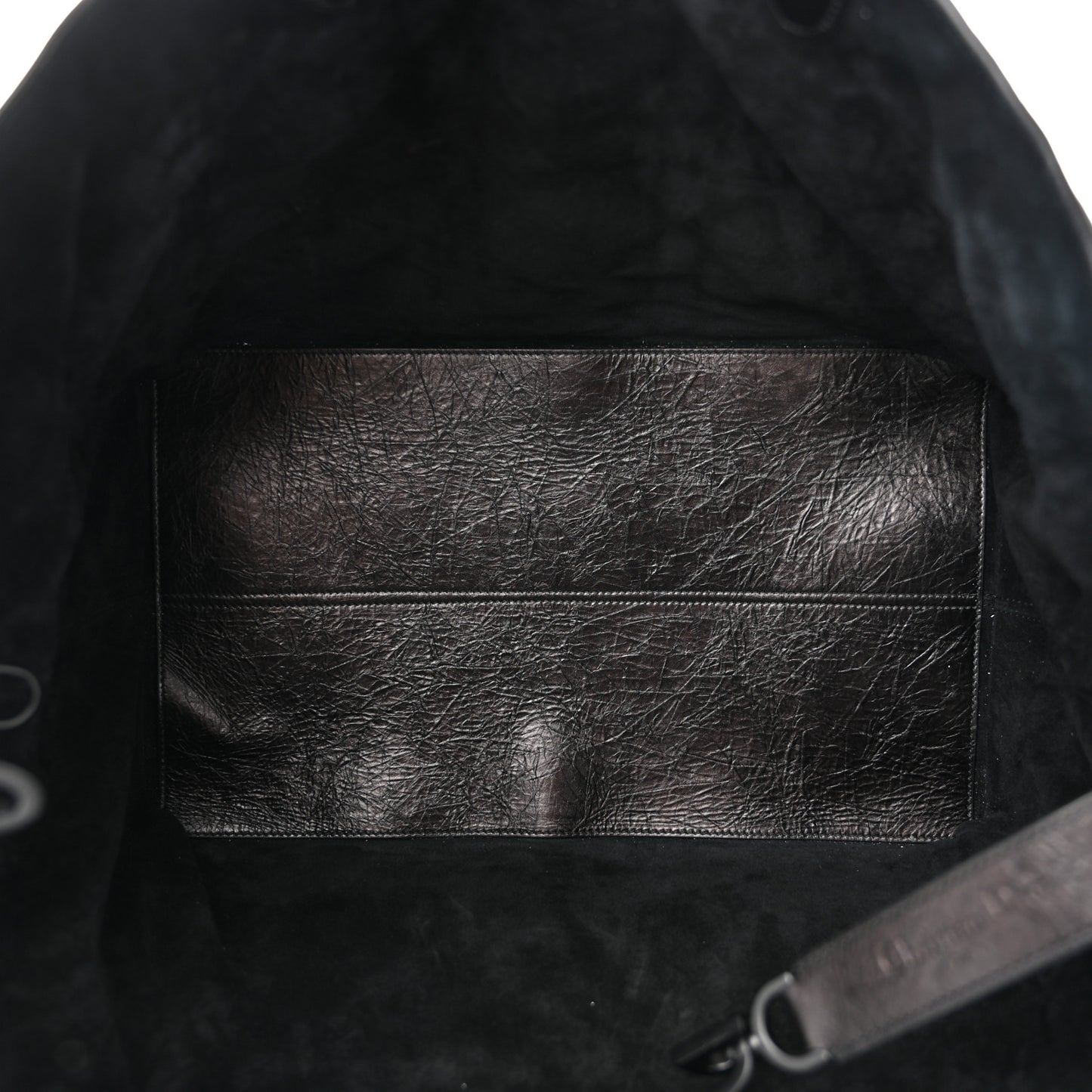 Crinkled Calfskin Macrocannage Large Toujours Black