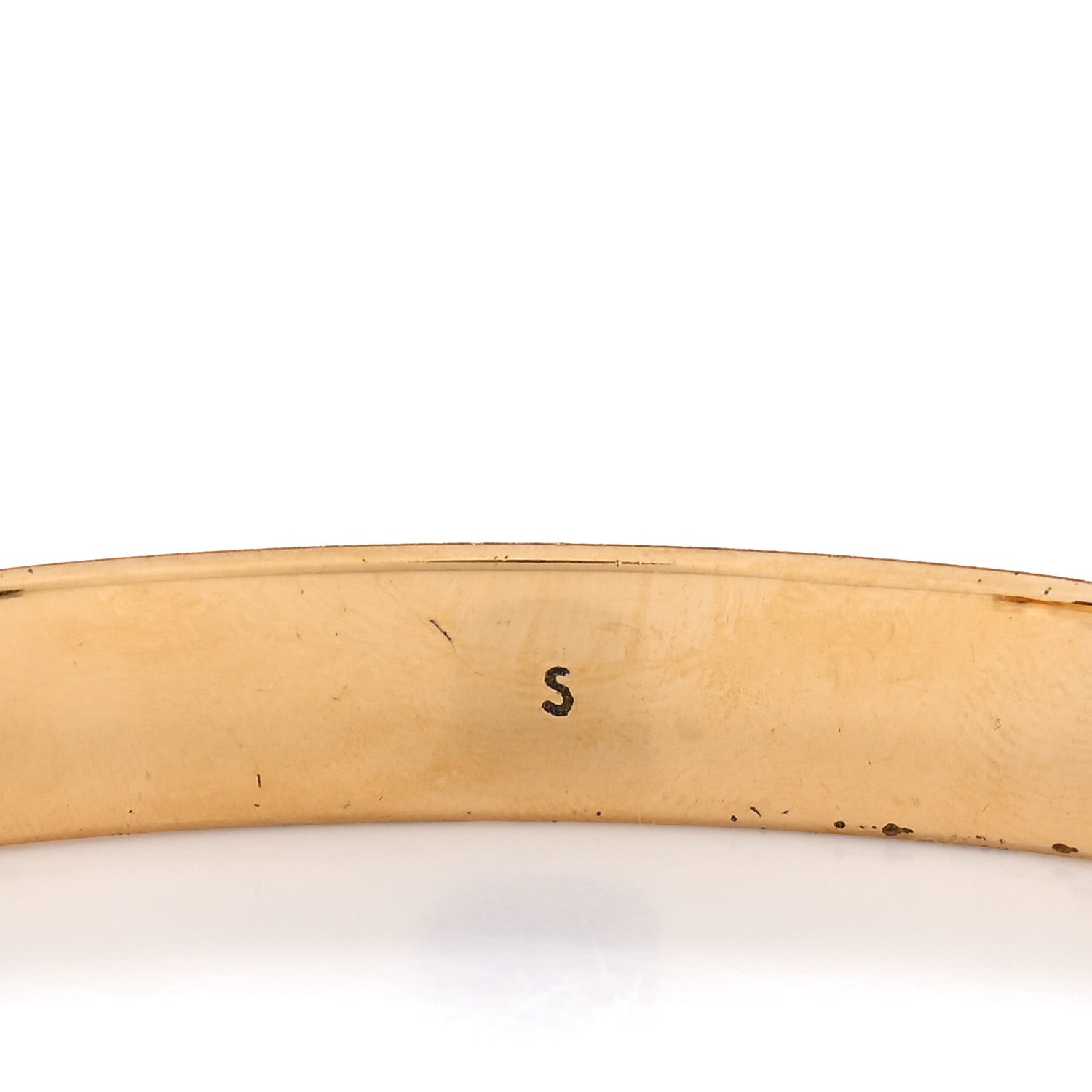 Louis Vuitton Brass Monogram Nanogram Cuff S Gold 6 of 8