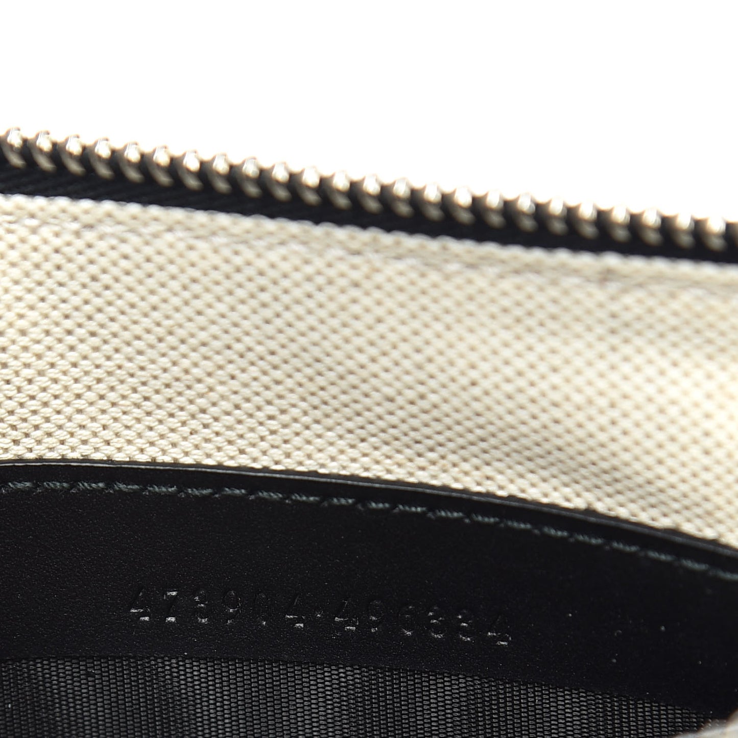 GG Supreme Monogram Wolf Zip Wristlet Pouch Beige