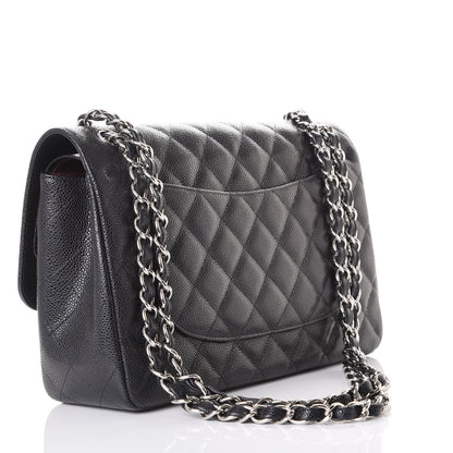 Chanel Caviar Quilted Jumbo Double Flap Black 2 of 9