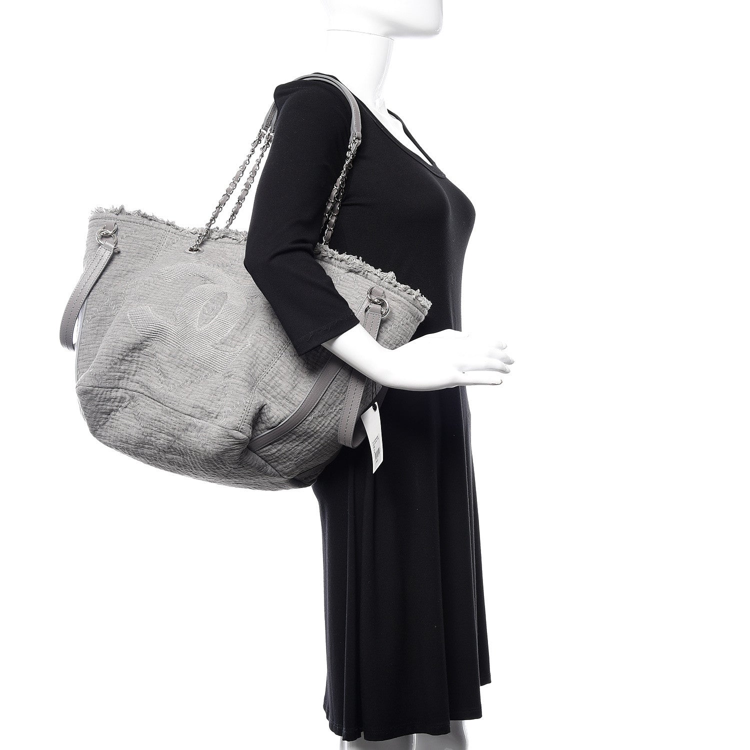 Chanel Canvas Small Double Face Tote Gray 2 of 10