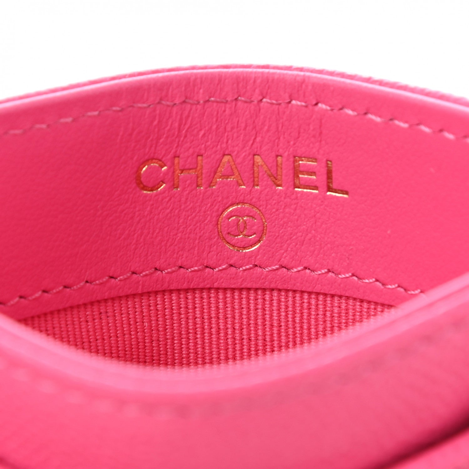 Chanel Caviar Quilted Card Holder Dark Pink 6 of 11