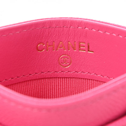 Chanel Caviar Quilted Card Holder Dark Pink 6 of 11