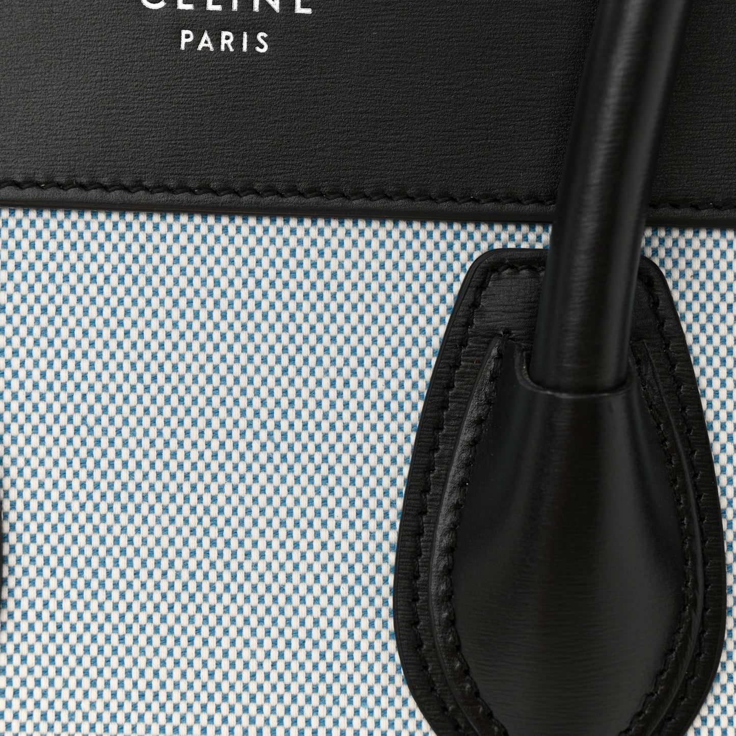 Textile Smooth Calfskin Micro Bi-Color Luggage Blue