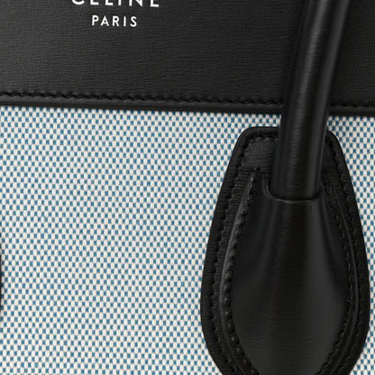 Celine Textile Smooth Calfskin Micro Bi-Color Luggage Blue 10 of 15