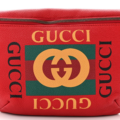 Gucci Grained Calfskin Logo Belt Bag Hibiscus Red 8 of 10