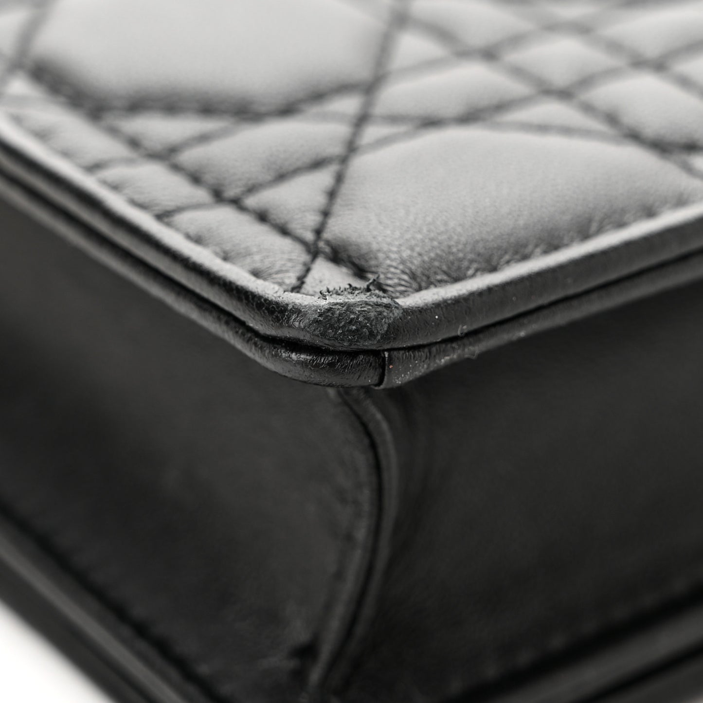 Lambskin Cannage Lady Dior Pouch Black