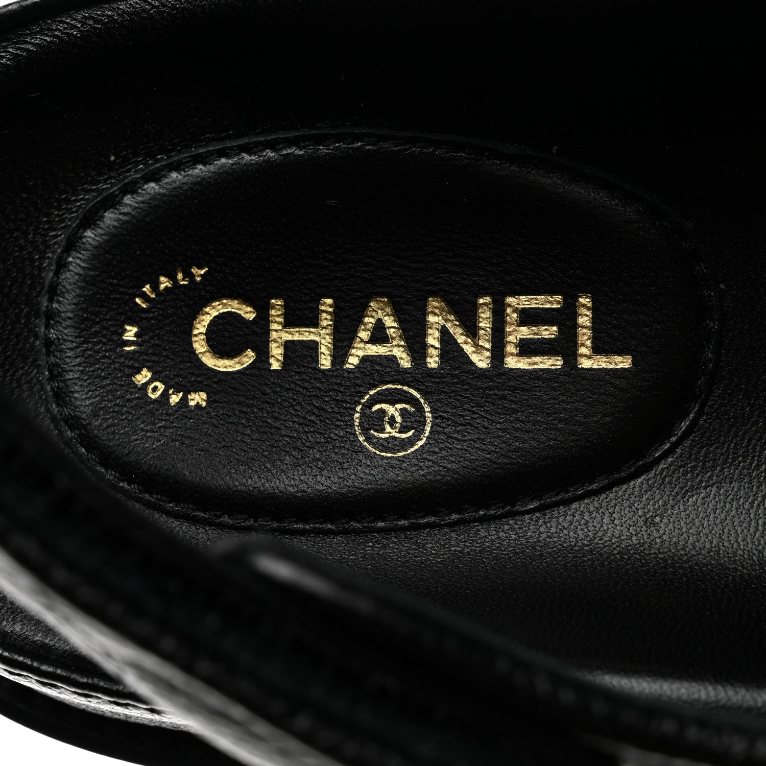 Chanel Grained Calfskin Velcro Dad Sandals 39 Black 7 of 9
