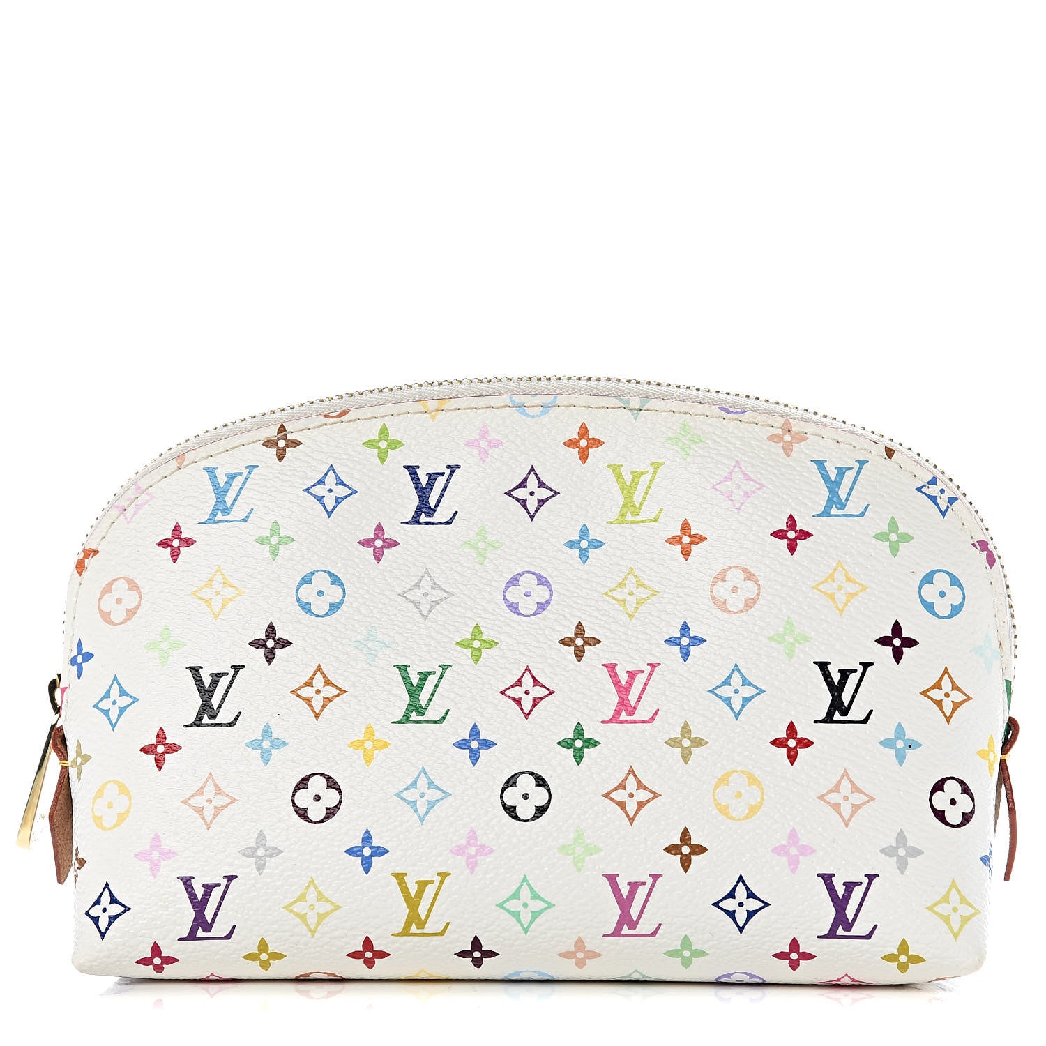 Louis Vuitton Monogram Multicolor Cosmetic Pouch White Litchi 1 of 9