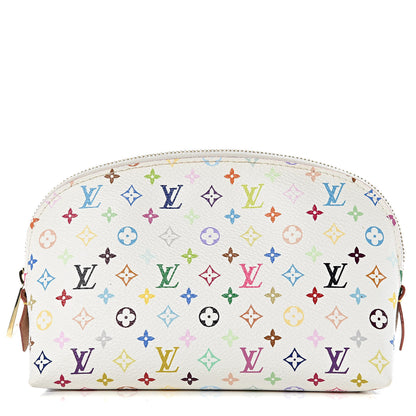 Louis Vuitton Monogram Multicolor Cosmetic Pouch White Litchi 1 of 9