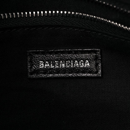Balenciaga Matte Supple Lambskin Crocodile Embossed Classic Silver Hardware S City White 6 of 10