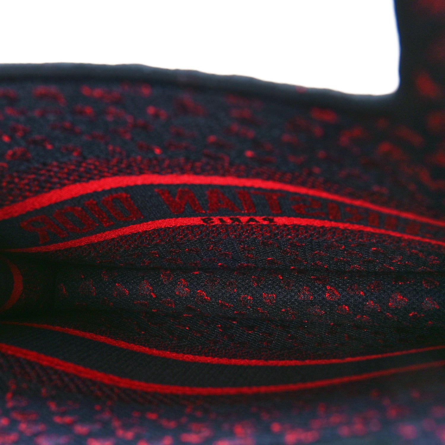 Christian Dior Canvas Embroidered Pop Heart I Love Paris Mini Book Tote Red Multicolor 5 of 7