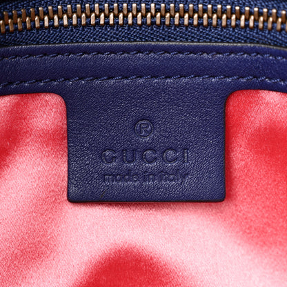 Gucci Velvet Matelasse Medium GG Marmont Shoulder Bag Cobalt Blue 6 of 14