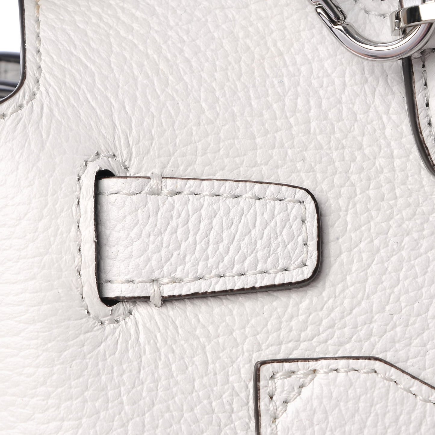 Grained Calfskin Medium Milla Convertible Backpack White Flake