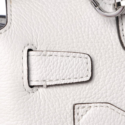 MCM Grained Calfskin Medium Milla Convertible Backpack White Flake 7 of 13