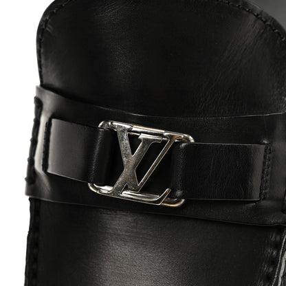 Louis Vuitton Calfskin Mens Monte Carlo Shoe Moccasin Loafers 9 Black 10 of 11