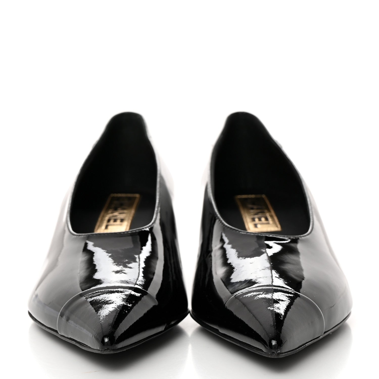 Chanel Patent Pumps 36.5 Black 2 of 9