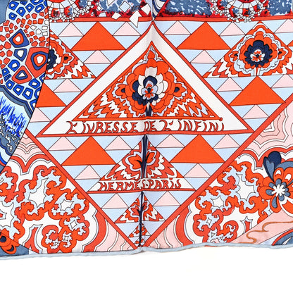 Hermes Silk L’Ivresse de L’Infini Scarf 90 Bleu Capucine 2 of 7