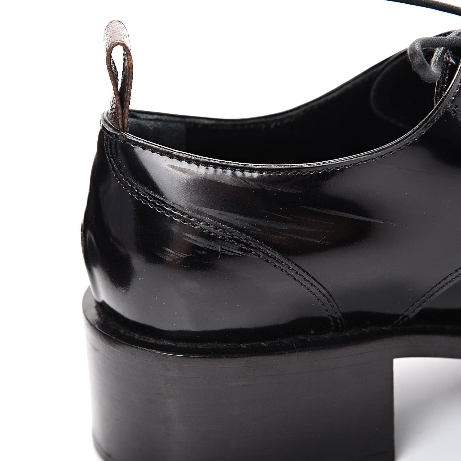 Louis Vuitton Patent Calfskin Blooms Flat Derby Platform Shoes 37 Black 14 of 14