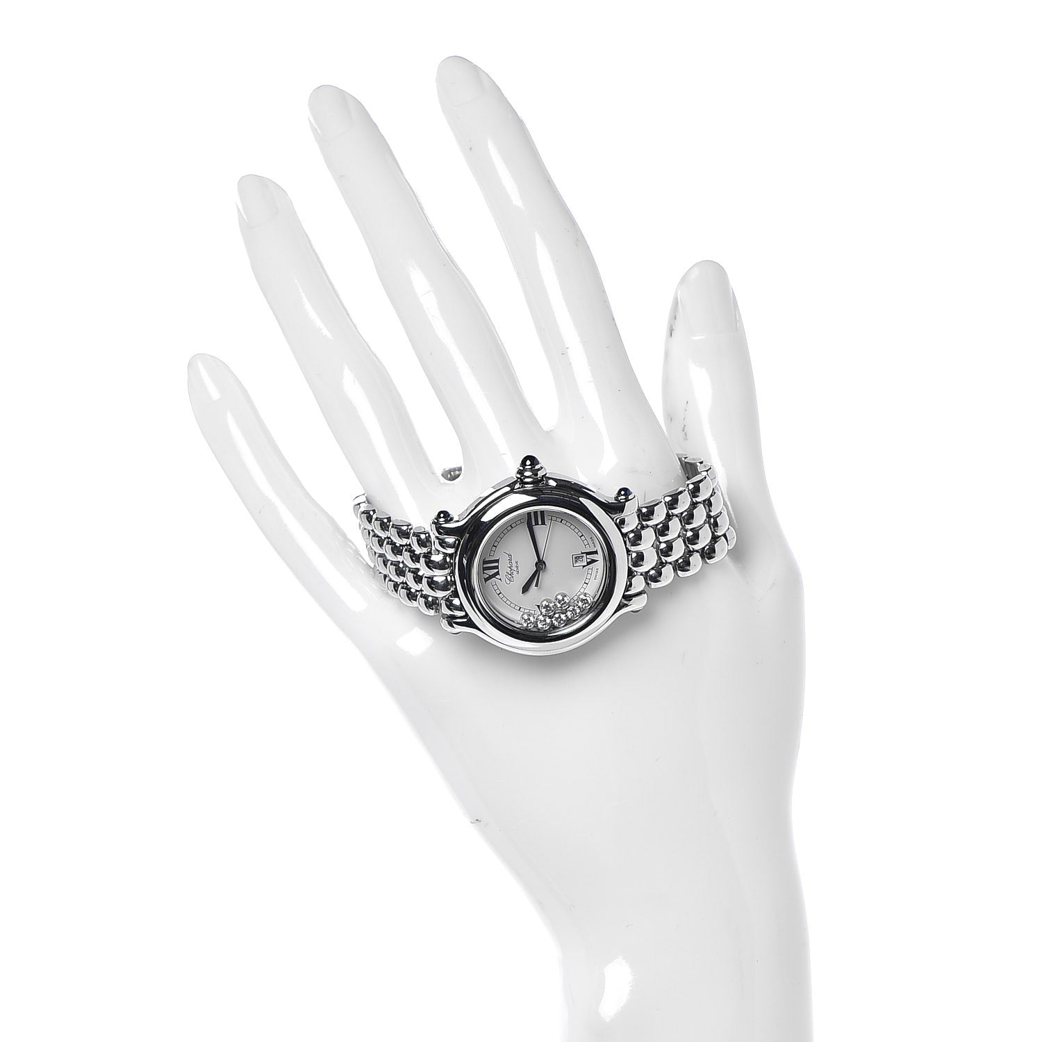 Chopard Stainless Steel 7 Diamond 32mm Happy Sport Quartz Watch 2 of 6