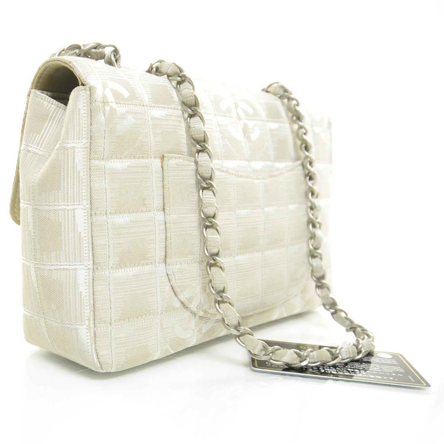 Nylon Travel Medium Flap Beige