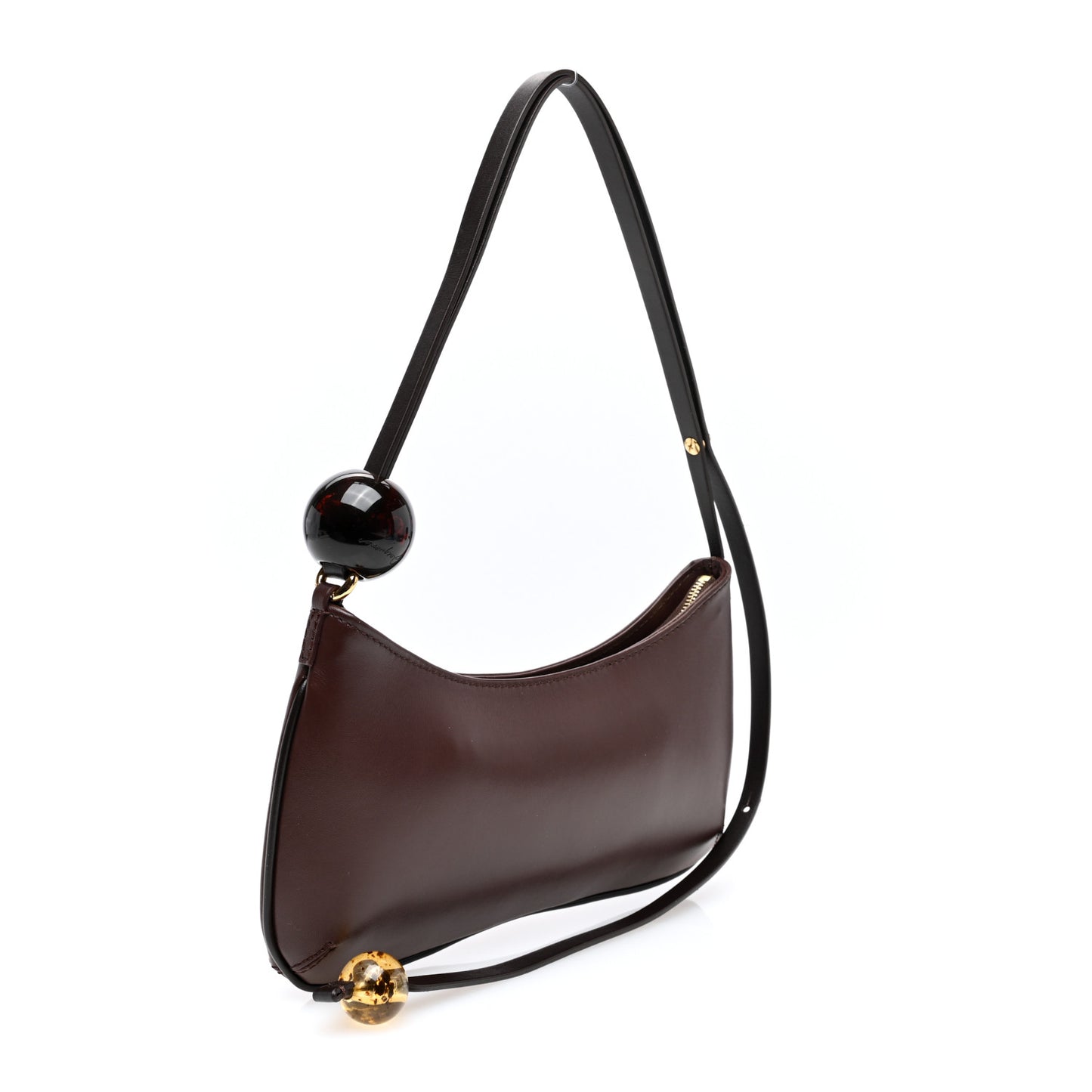 Smooth Calfskin Le Bisou Medium Brown