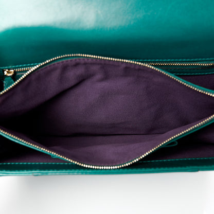 Bulgari Calfskin Serpenti Forever Crossbody Emerald Green 7 of 18