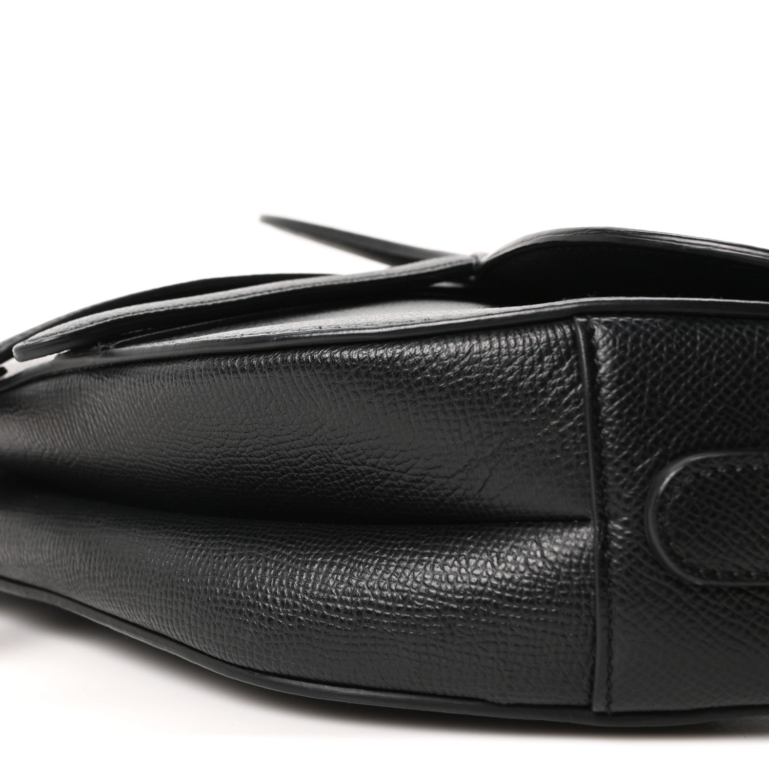 Christian Dior Grained Calfskin Saddle Bag Black 10 of 10