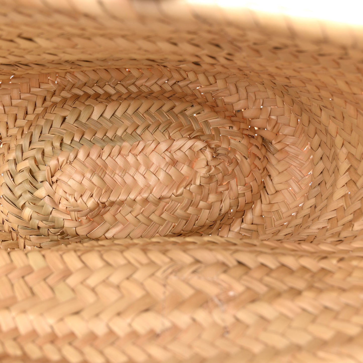 Raffia Small Grain Calfskin Medium Marcie Basket Tan