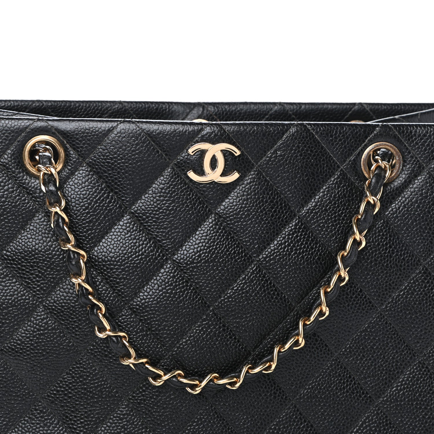 Chanel Caviar Quilted Shopper Tote Black 11 of 13