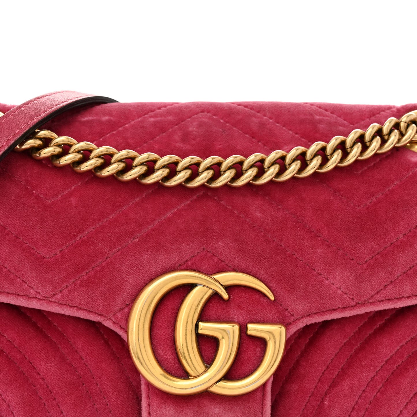 Velvet Matelasse Small GG Marmont Shoulder Bag Light Raspberry Rose