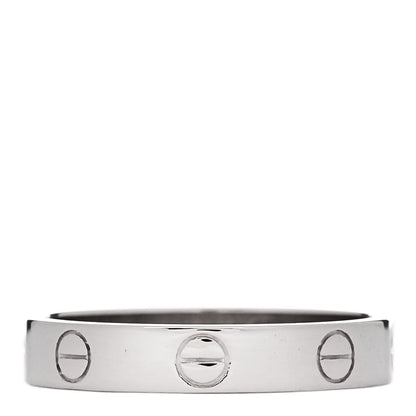 Cartier 18K White Gold 3.5mm LOVE Wedding Band Ring 55 7.25 1 of 4