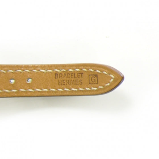Hermes Stainless Steel Barenia 20mm Cape Cod Double Tour Deux Zones Quartz Watch Fauve 4 of 7