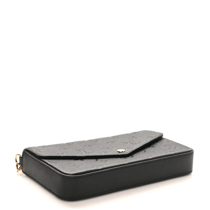 Louis Vuitton Empreinte Pochette Felicie Chain Wallet Black 5 of 10