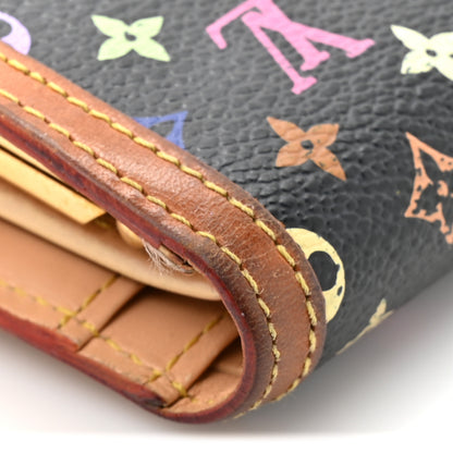 Louis Vuitton Monogram Multicolor French Purse Wallet Black 14 of 14