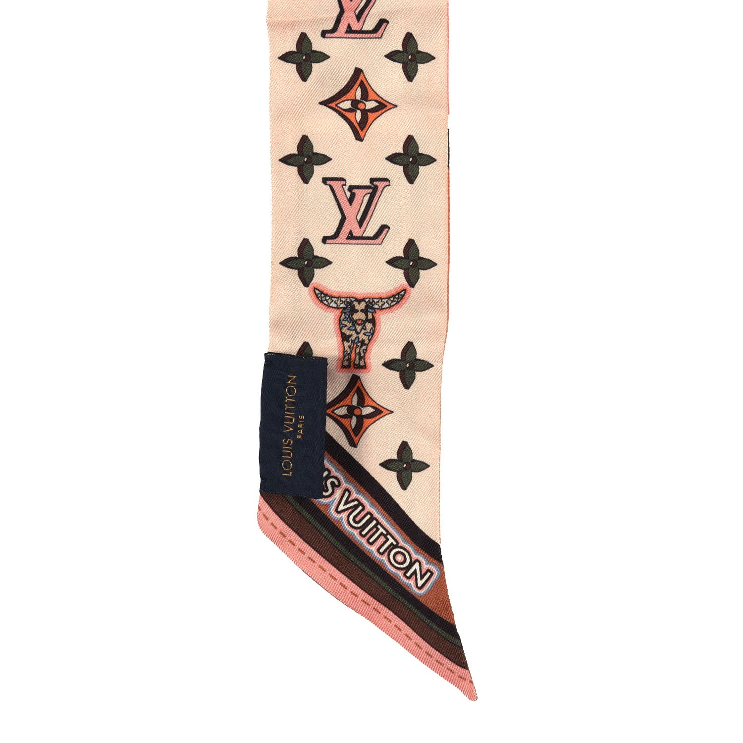 Louis Vuitton Silk Astro Taurus BB Bandeau Beige 3 of 4