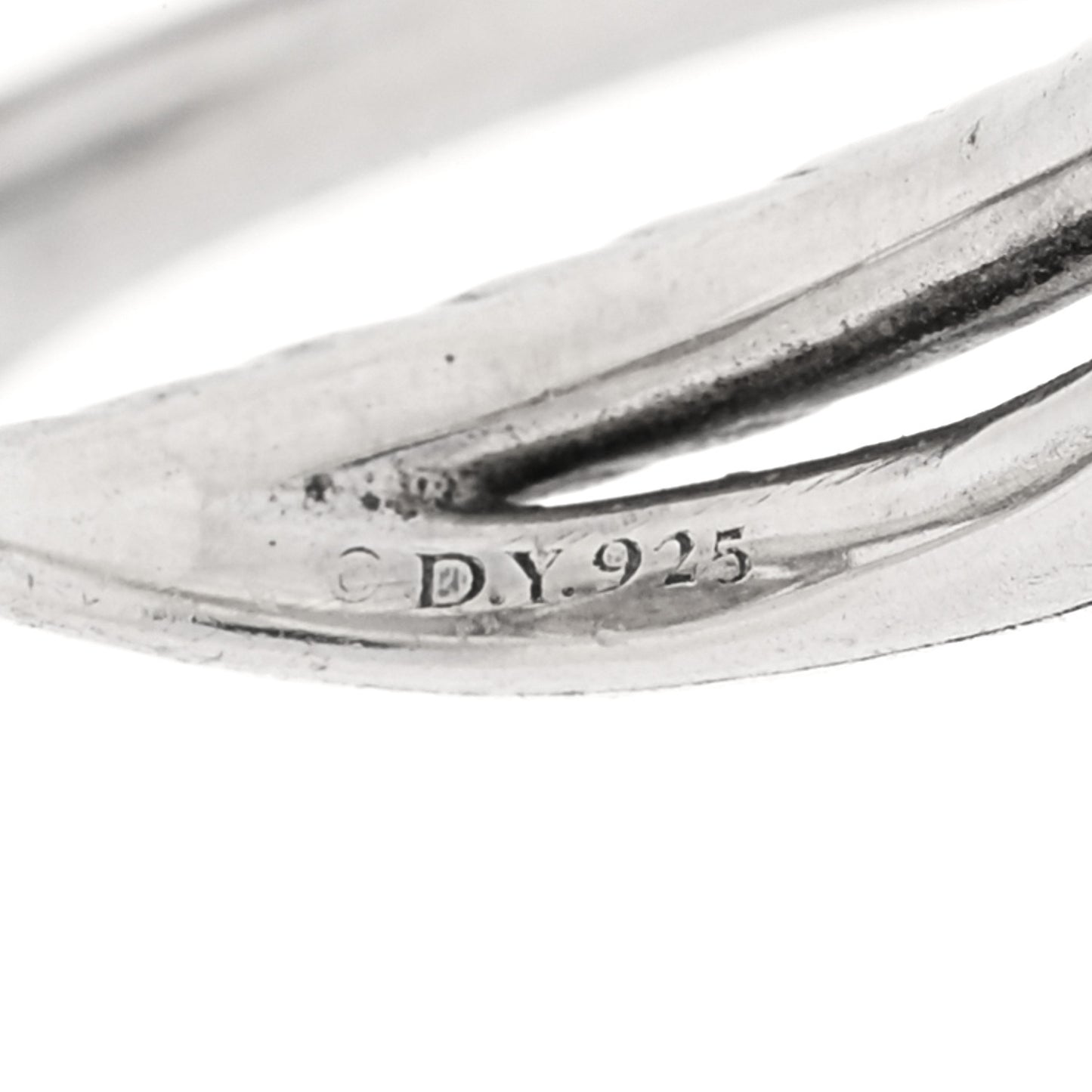 Sterling Silver Diamond Pave 7mm Infinity Ring 50 5.5